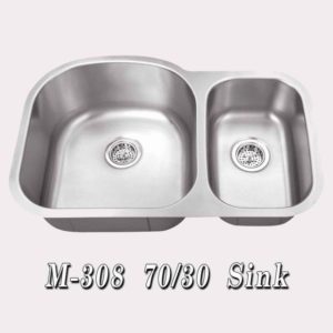 Classic Style 70/30 Kitchen Sink for Quartz or Granite Countertops, Royal Granite LLC.