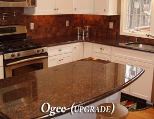 Ogee Edge Profile, for Kitchen and Bathroom Quartz or Granite Countertops. Royal Kitchen and Bath. Countertops.