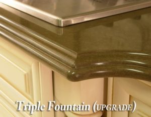 Triple-Fountain Edge Profile, for Kitchen and Bathroom Quartz or Granite Countertops. Royal Kitchen and Bath. Countertops.