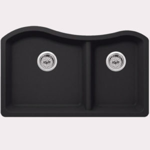 60/40 Granite Composite Sink for Kitchen, Quartz or Granite Countertops, Royal Granite LLC.